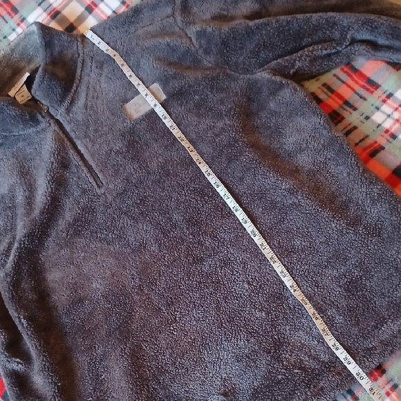 Men's Charcoal Gray Quarter Zip Fleece Pullover - Picture 5 of 7